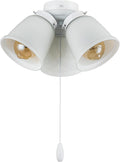 Ceiling Fan Light Kit 13in Matte White - Easy Install