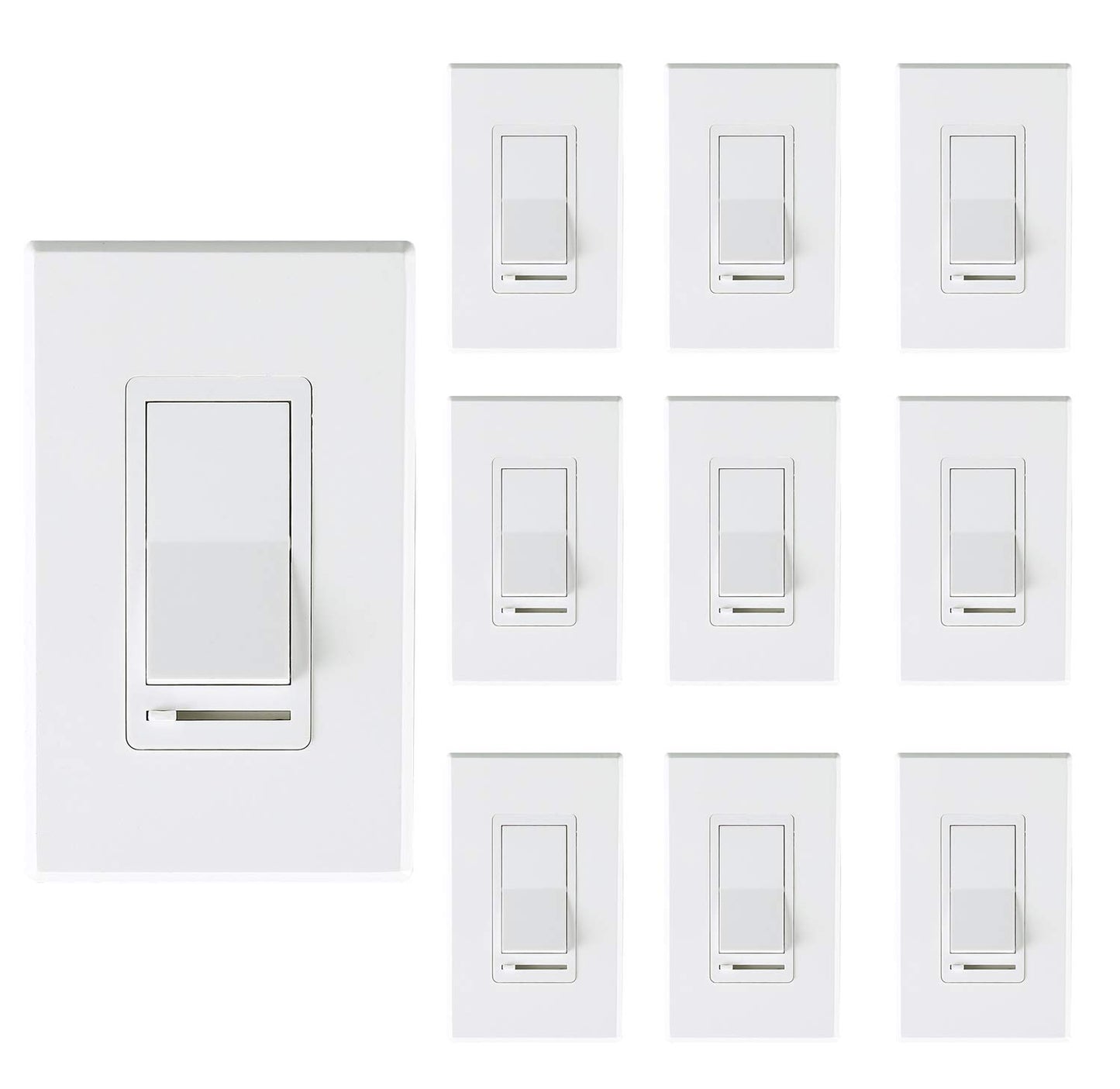 Cloudy Bay 3-Way/Single Pole Dimmer Switch Pack of 10 for LED