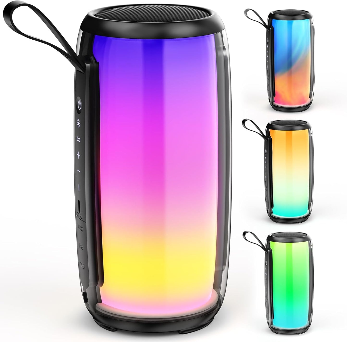 Stylish Waterproof Bluetooth Speaker - Loud HD Sound & Robust Bass for Outdoor Fun!