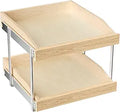LOVMOR 2 Tier Pull Slide Out Cabinet Organizer 19-1/2 in W - Space