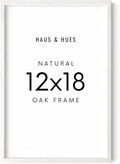 12x18 Picture Frame Oak Standalone Frame - Slim Contemporary