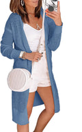 Misassy Womens Open Front Knit Sheer Cardigan - Lightweight Summer see