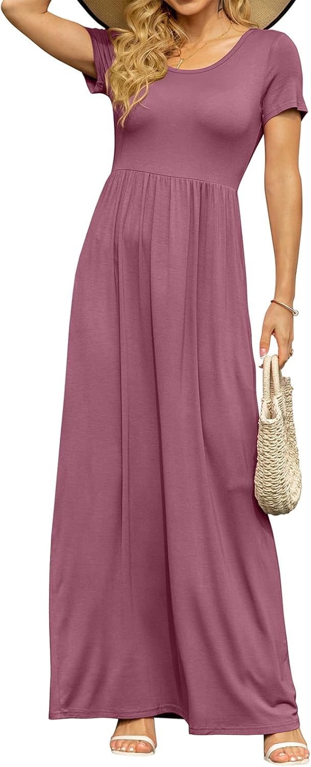 DB MOON Womens Summer Maxi Dress with Pockets for Every Occasion