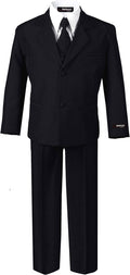 Formal Boy Suit Dark Black from Baby to Teen - 5-Piece Set