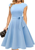 Women's Cocktail Dress Mid Calf Tea Length - Modest Vintage Fit