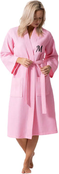 Turkish Linen Waffle Knit Lightweight Kimono Robe - Quick (Style 4MYK)
