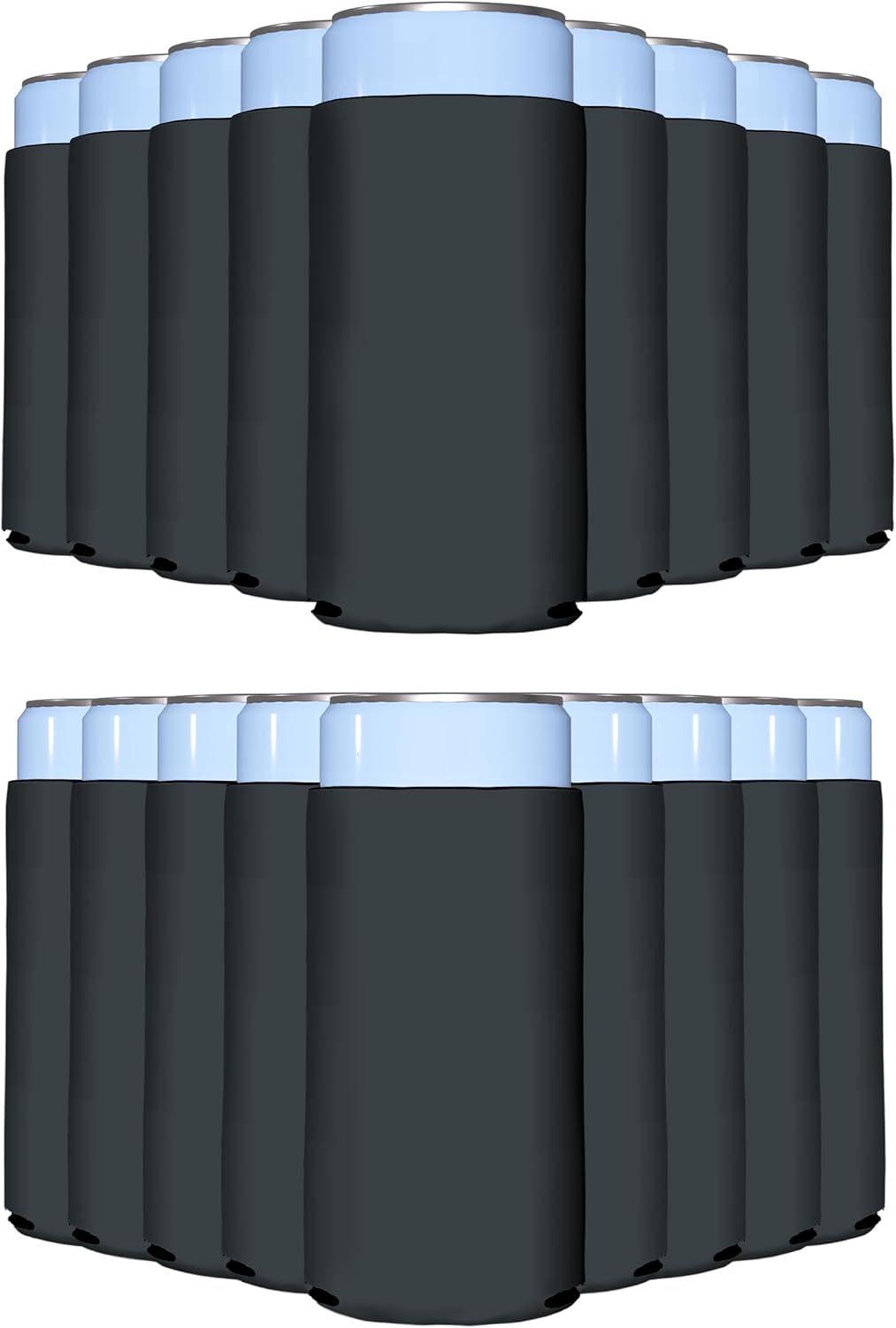 Charcoal Blank Slim Can Cooler Sleeves for Custom Events