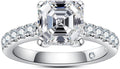 Moissanite Engagement Ring for Women 4.3cttw D Color - Sterling Silver