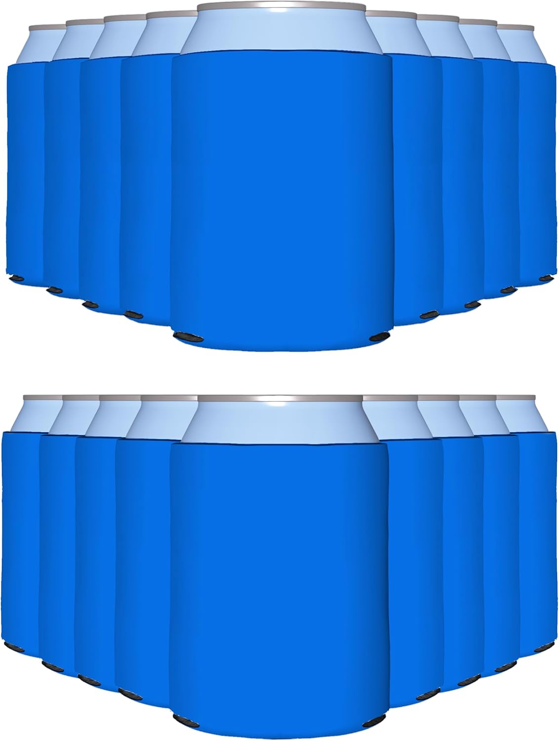 Customizable Cerulean Blank Can Cooler Sleeves for Parties