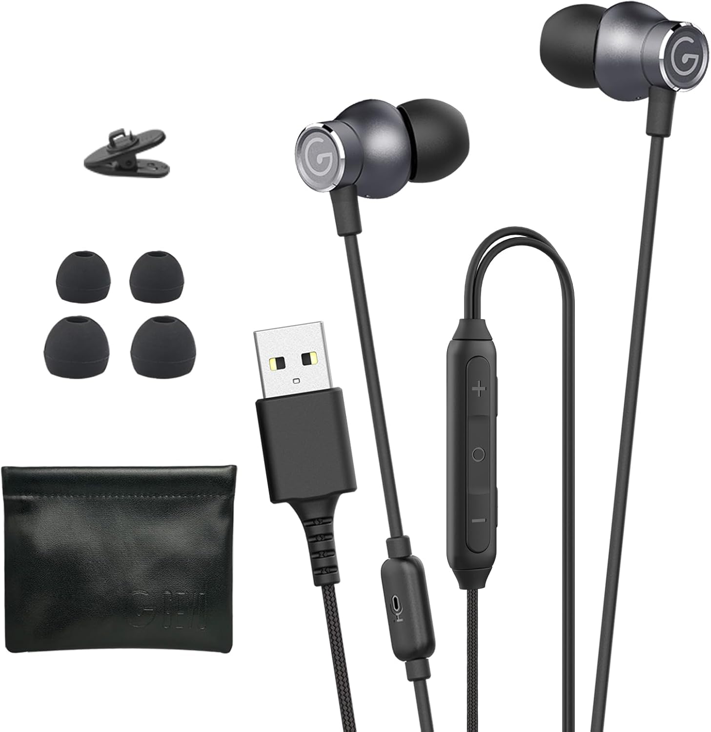 GEVO USB Earbuds: Crystal Clear Sound & Control