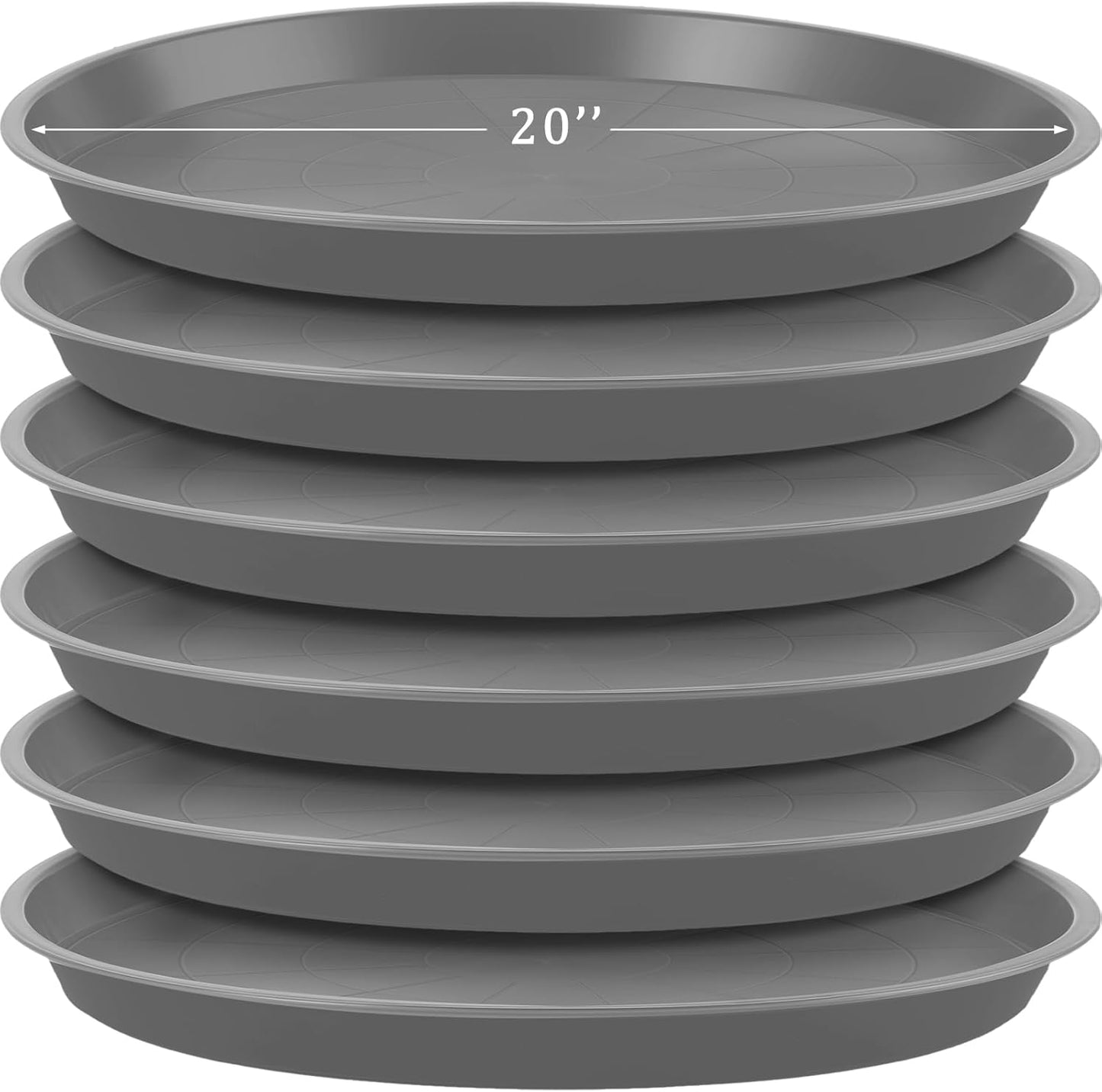 Eccliy 6 Pack Heavy Duty Plant Saucer for Indoor and Outdoor Use