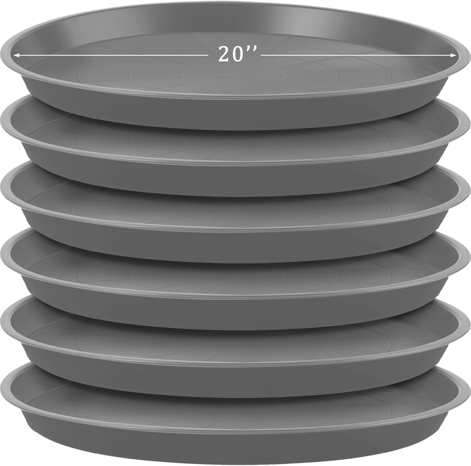 Eccliy 6 Pack Heavy Duty Plant Saucer for Indoor and Outdoor Use