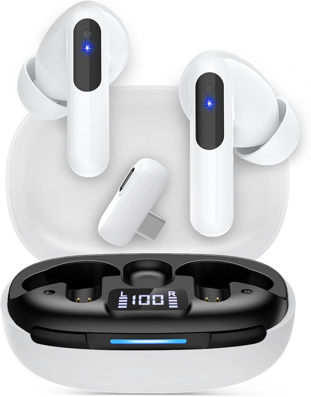 RYR Wireless Gaming Earbuds: Bass Stereo, Noise-Cancelling Mic, 36H Playtime