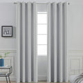 Yakamok Room Darkening Grommet Window Drapes 52Wx96L - Light Grey