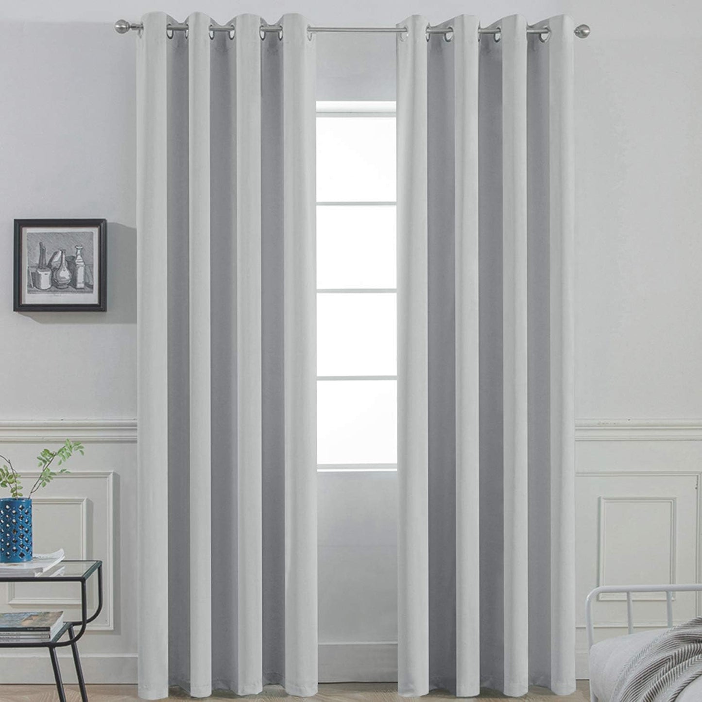 Yakamok Room Darkening Grommet Window Drapes for Bedroom