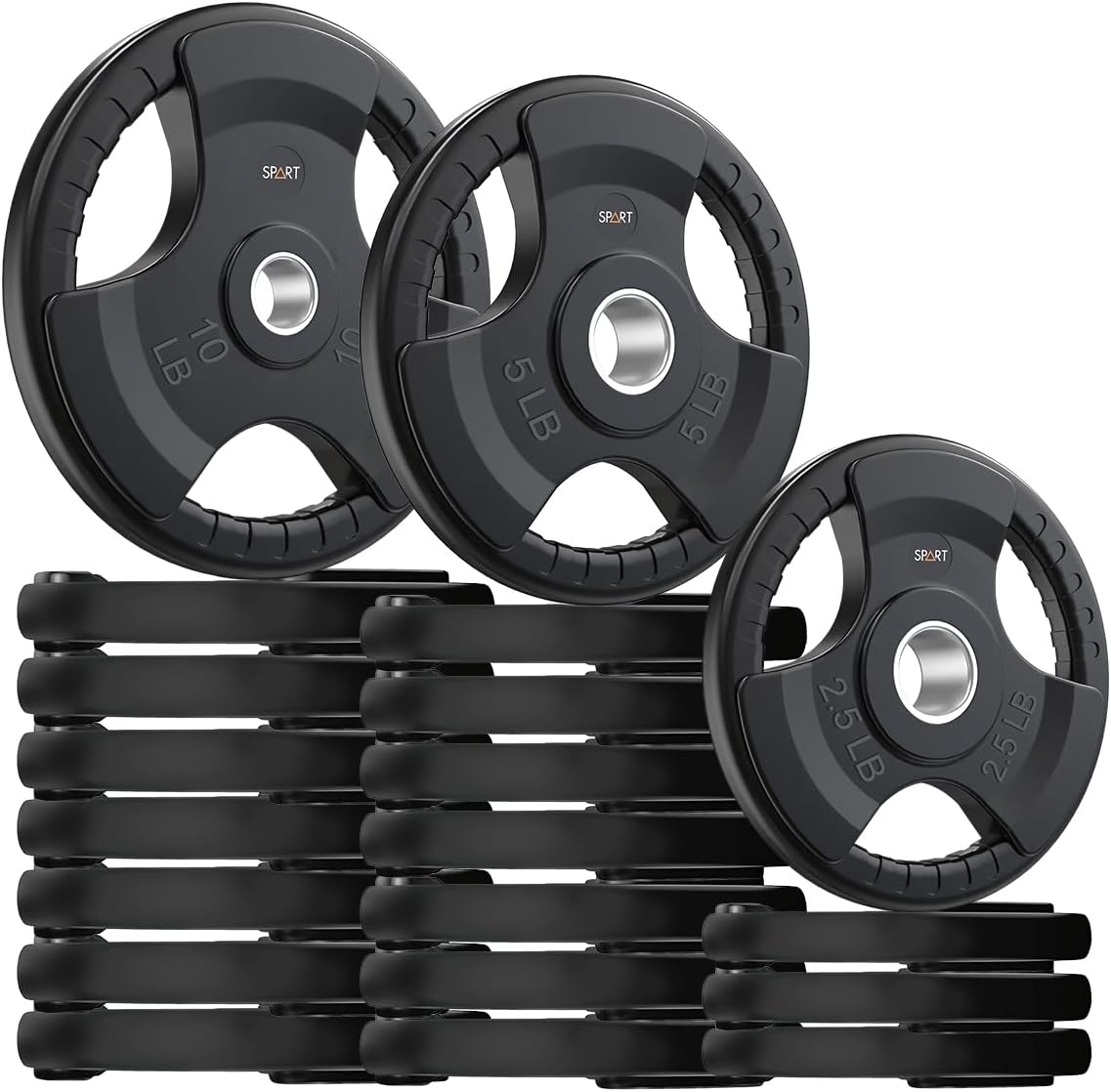 SPART Weight Plate 2-Inch Rubber Coated Olympic Grip Plates