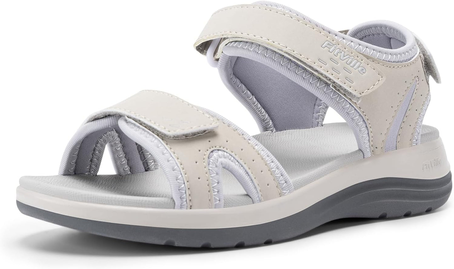 FitVille Women's Orthopedic Wide Sandals for Comfort & Support
