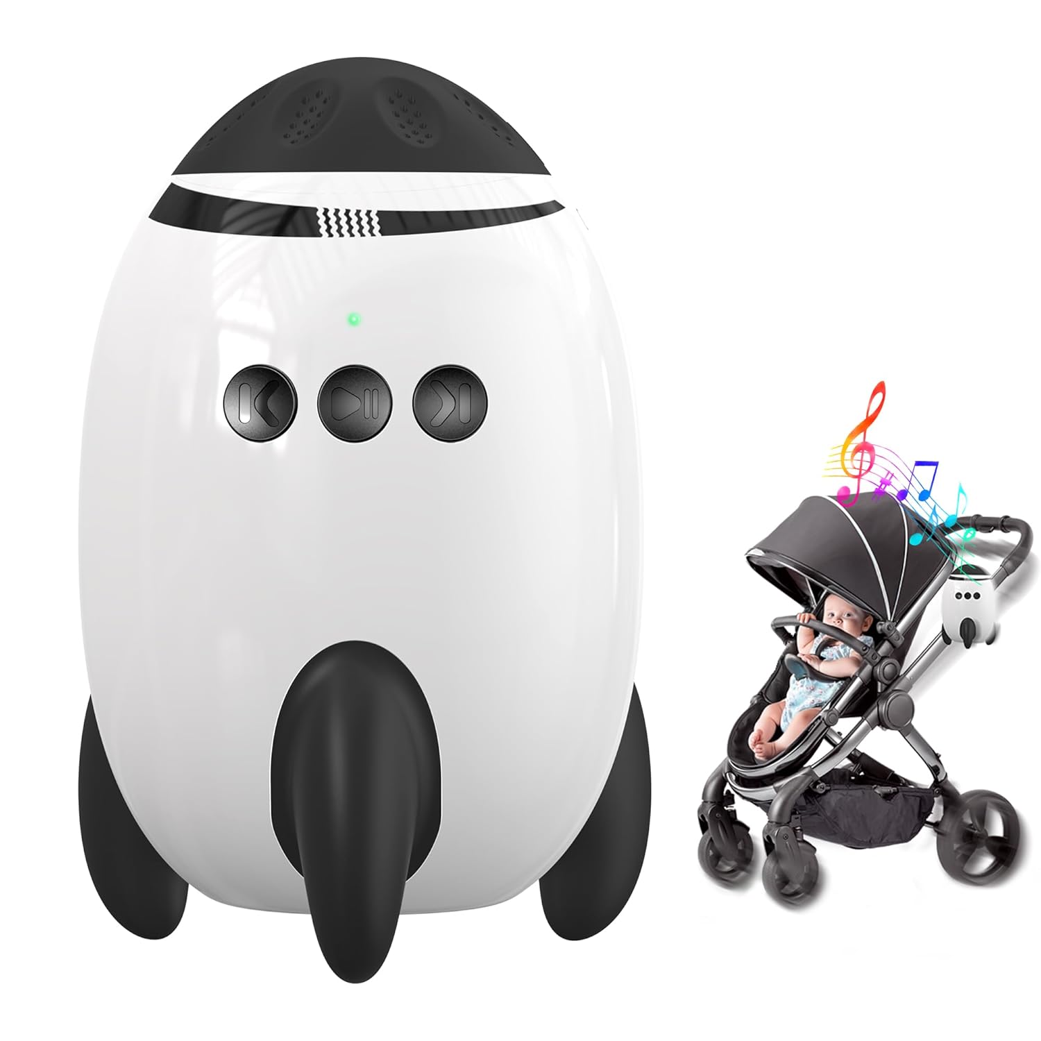 QNHMPW Baby Rocker with White Noise and Adjustable Speed