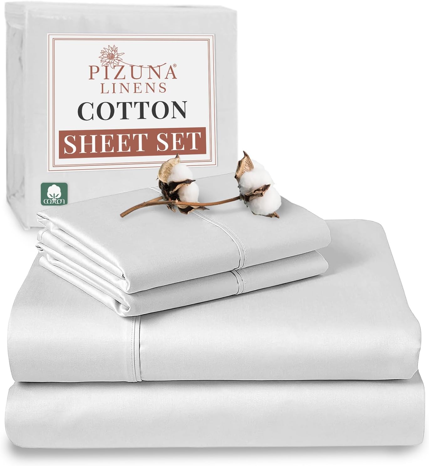 Pizuna 100% Cotton California King Sheets for Ultimate Comfort