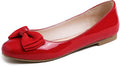 Feversole Women's Round Toe Cute Bow Trim Ballet Flats - Classic Cute