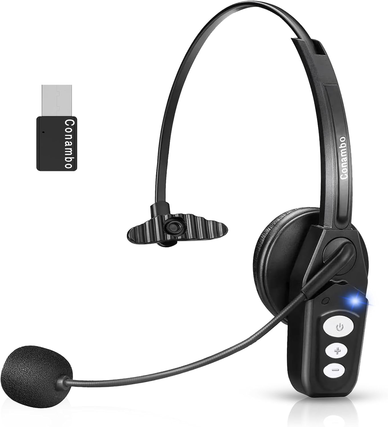 Conambo Trucker Bluetooth Headset V5.0 with Noise Canceling Mic