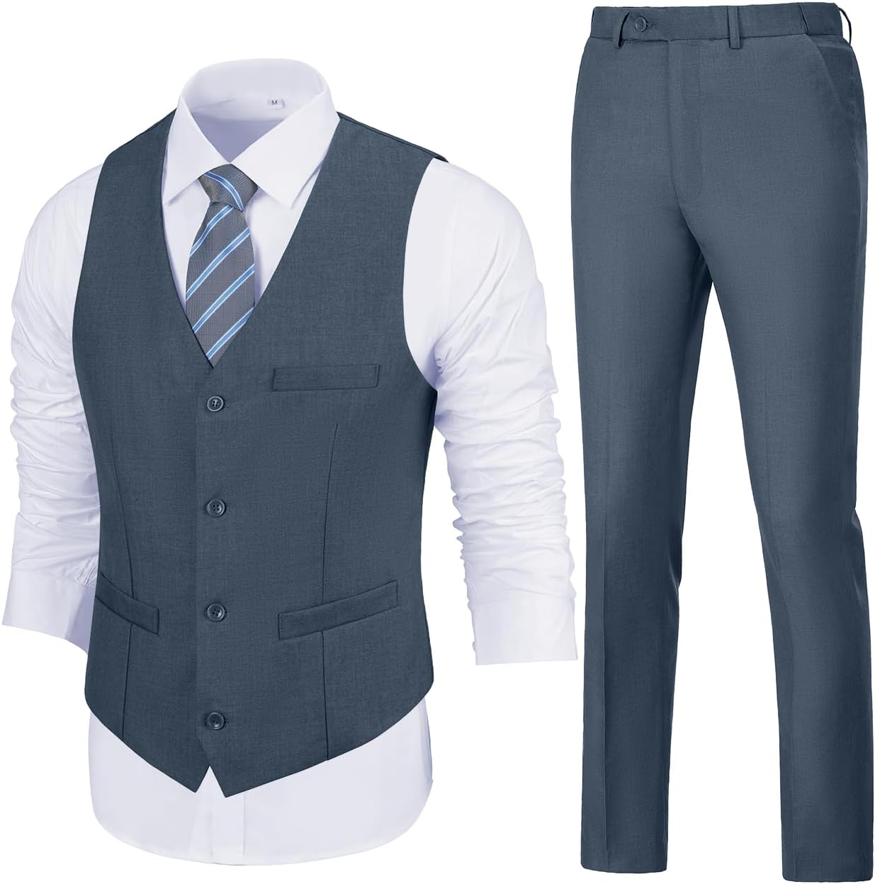 Mens Slim Fit 2 Piece Suit Set for Weddings and Formal Events