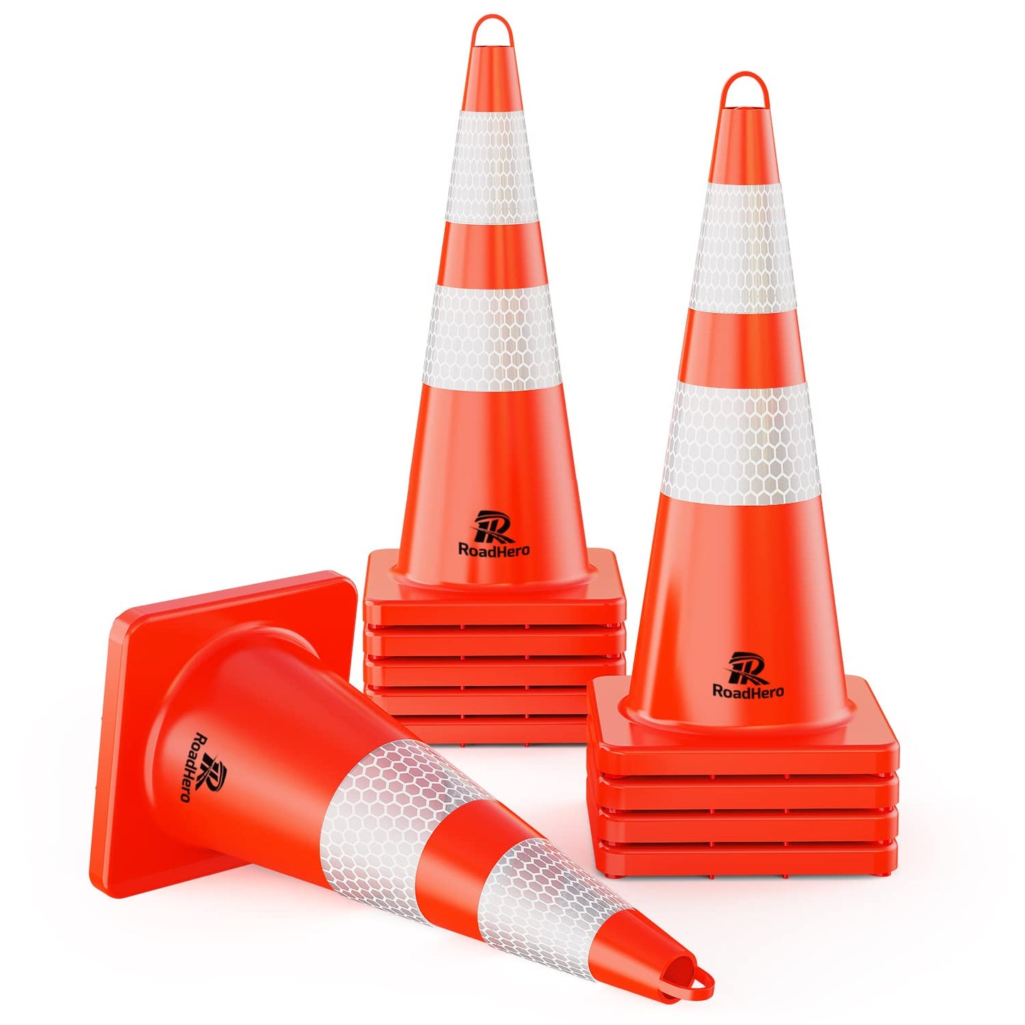 28 Inch Traffic Cones with Reflective Collar for Safety Training