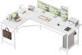 L Shaped Gaming Desk 59in for Home Office and Gaming Setup