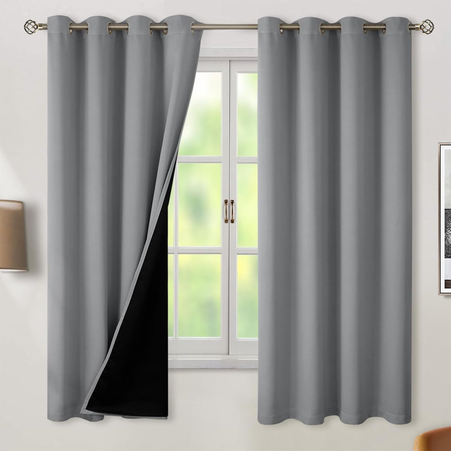 BGment Thermal Insulated Blackout Curtains for Total Light Blocking