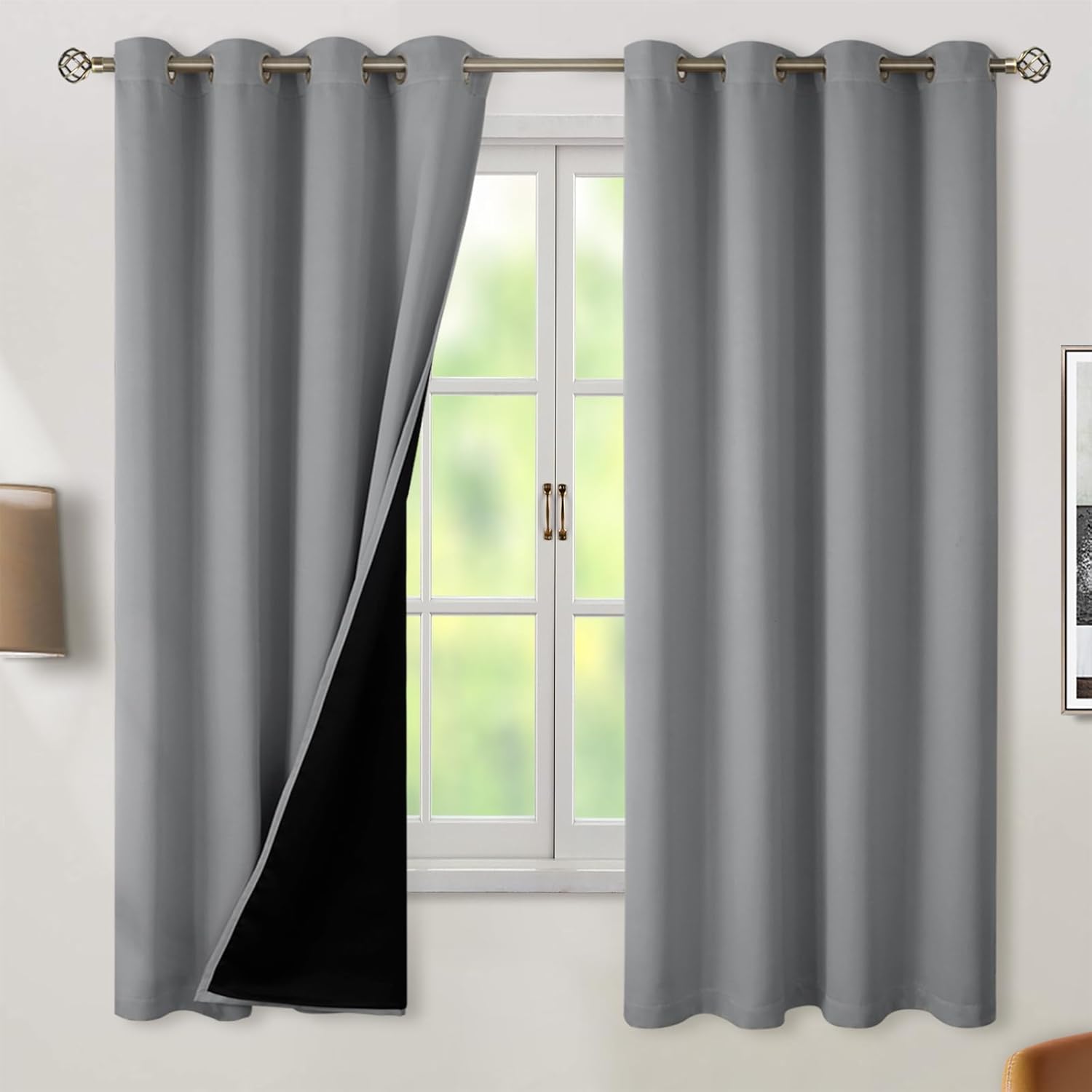 BGment Thermal Insulated Blackout Curtains for Total Light Blocking