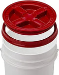 Gamma Seal Lid for 3.5-7 Gallon Buckets - Airtight Screw Seal (6 Pack)