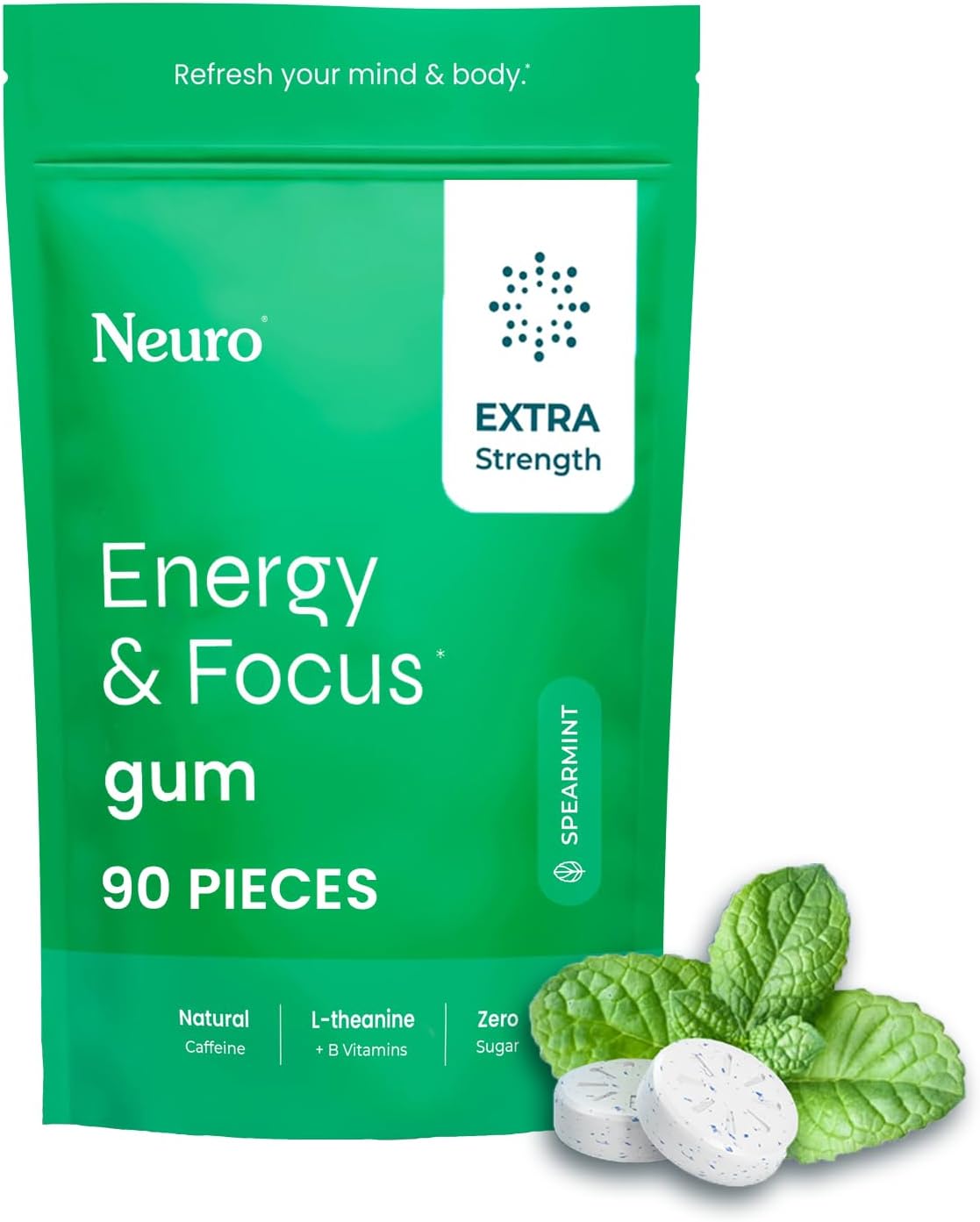 NeuroGum Extra Strength Energy & Focus Gum for Daily Boost