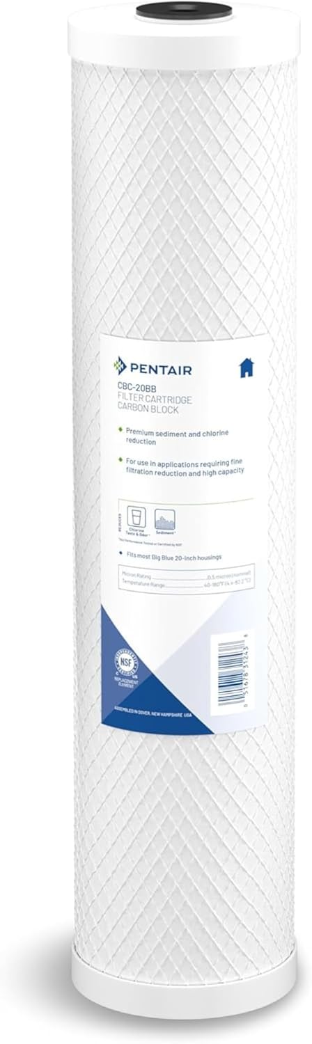 Pentair CBC-20BB Big Blue Carbon Water Filter for Clean Water