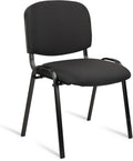 Stackable Waiting Room Chairs Fabric Black Reception Chair - Ergonomic