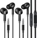 Noise Cancelling Mic Earbuds for Gaming & Music - 2pcs Dark Black