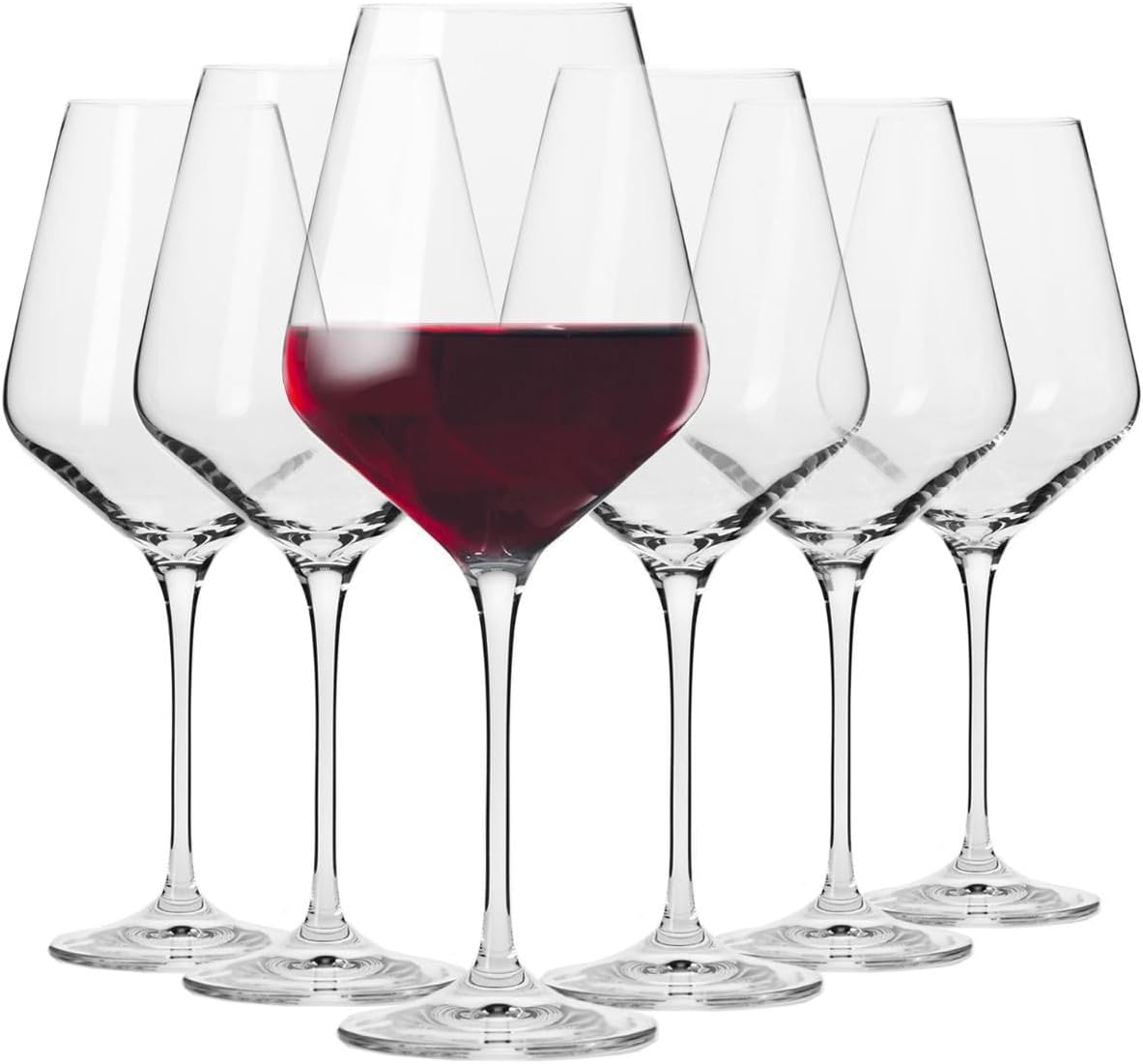 Krosno Classic Red Wine Glasses Set of 6 Elegant Crystal Glasses