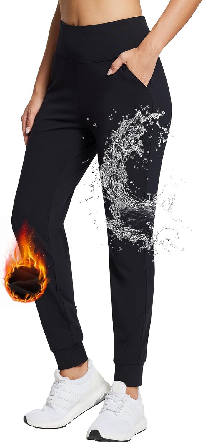 BALEAF Women's Fleece Lined Joggers for Winter Hiking Gear