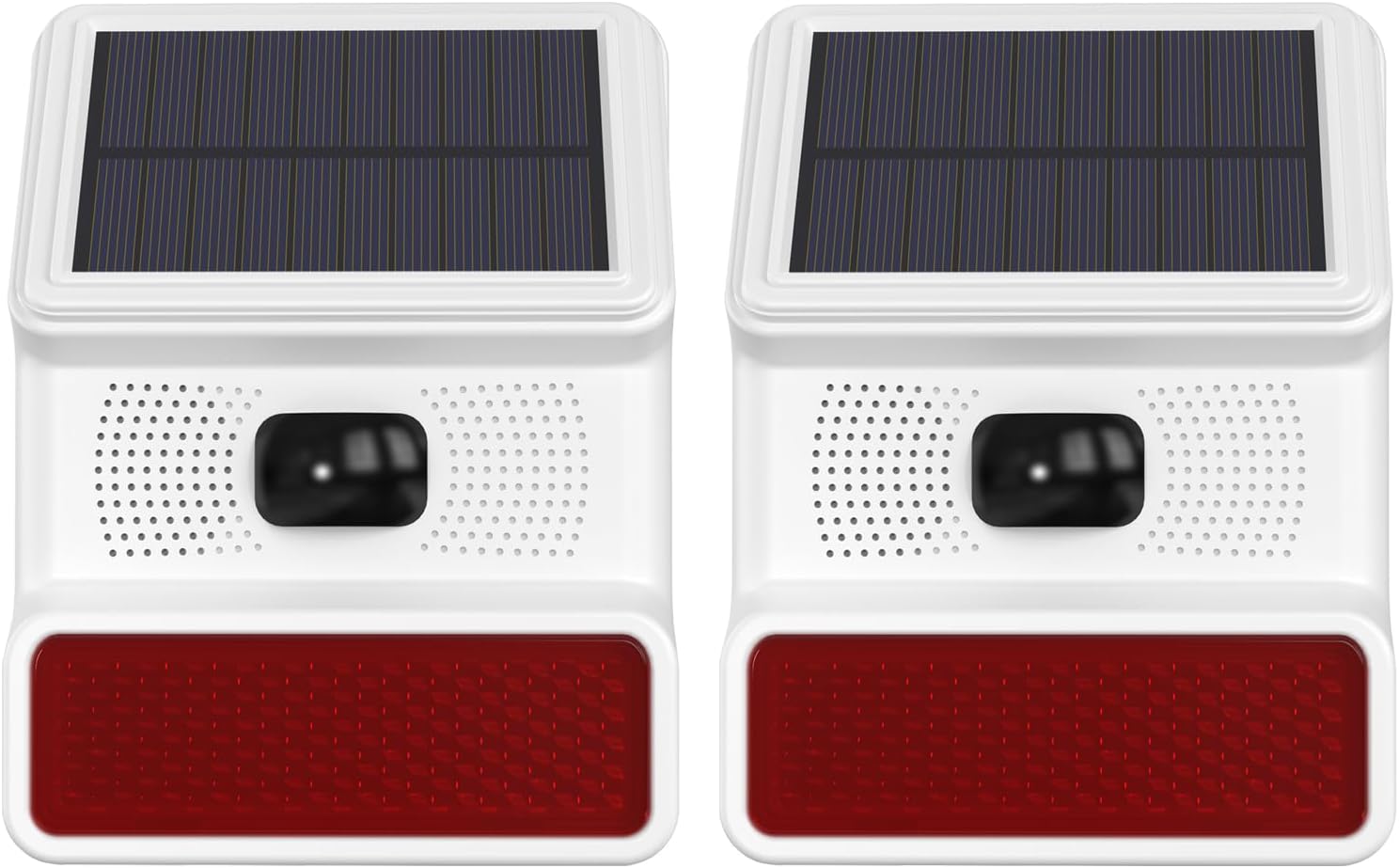 Solar Outdoor Motion Sensor Alarm with Sound and Strobe Light