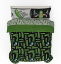 Rick and Morty Pickle Rick 7 Piece Queen Bedding Set - Reversible