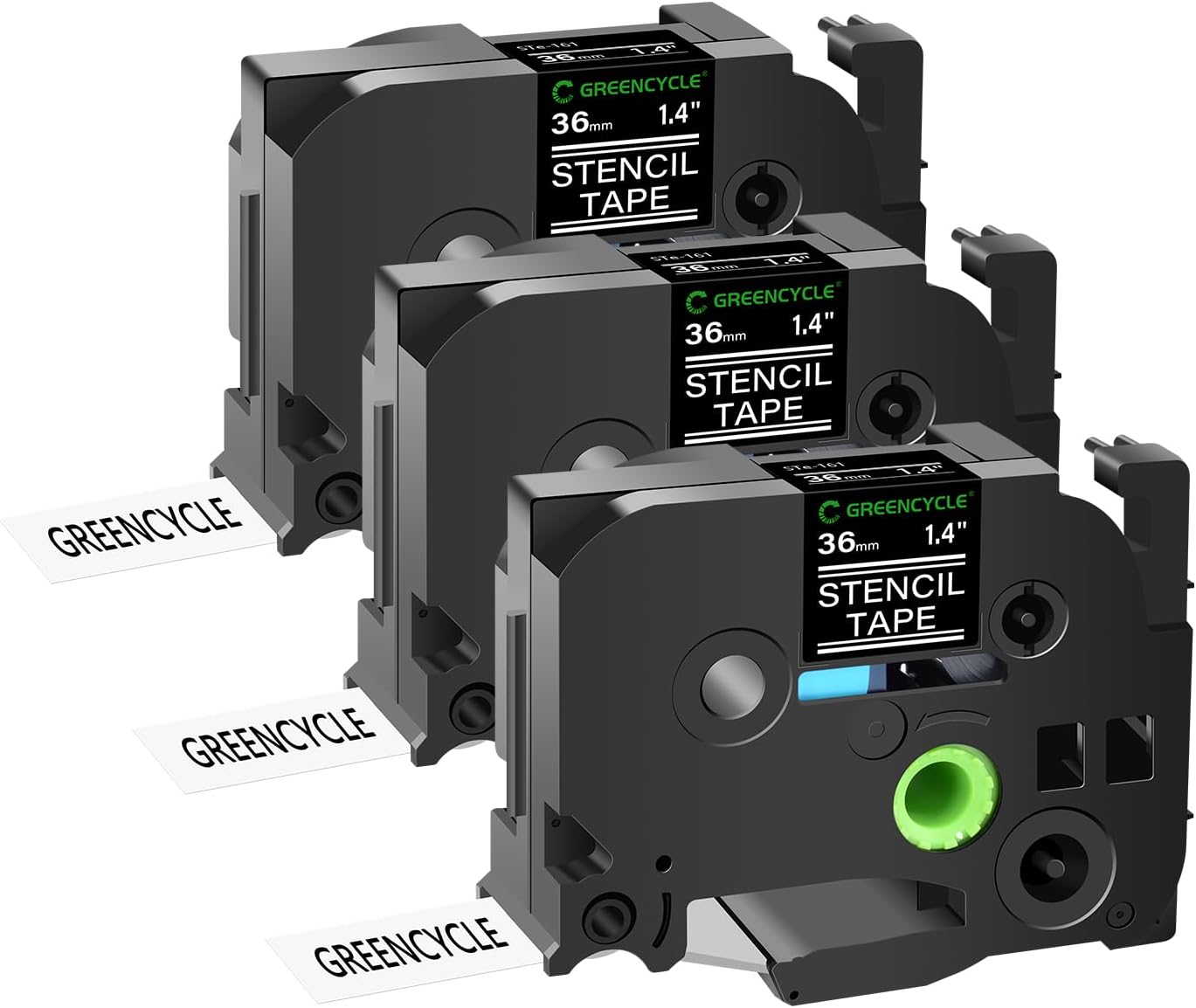 GREENCYCLE 3 Pack Compatible Label Tape for Brother P-Touch