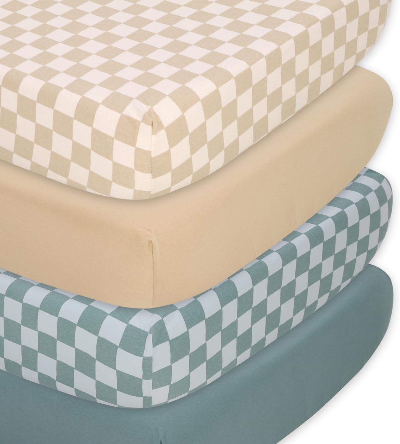 Organic Bassinet Sheets 4-Pack for Baby - Ultra Soft Cotton