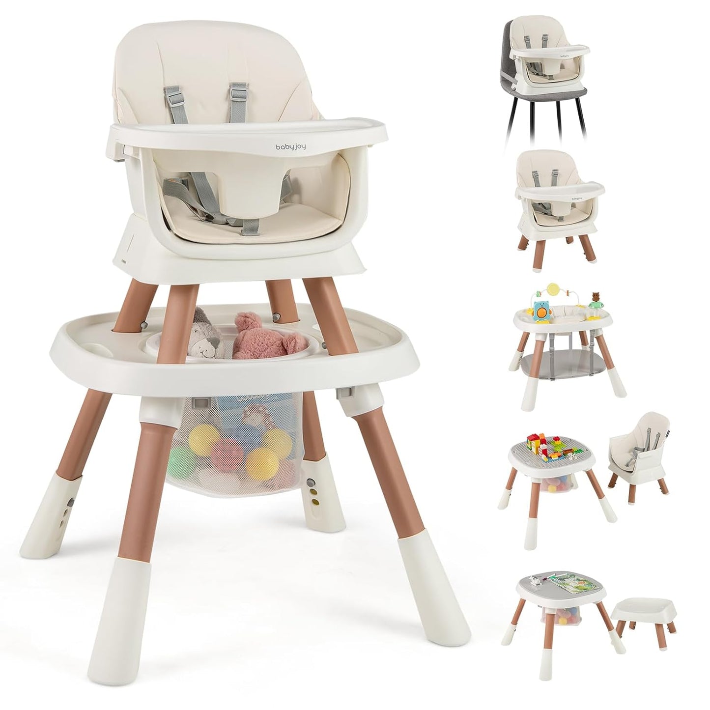 16 in 1 Convertible Baby High Chair for Toddlers and Babies