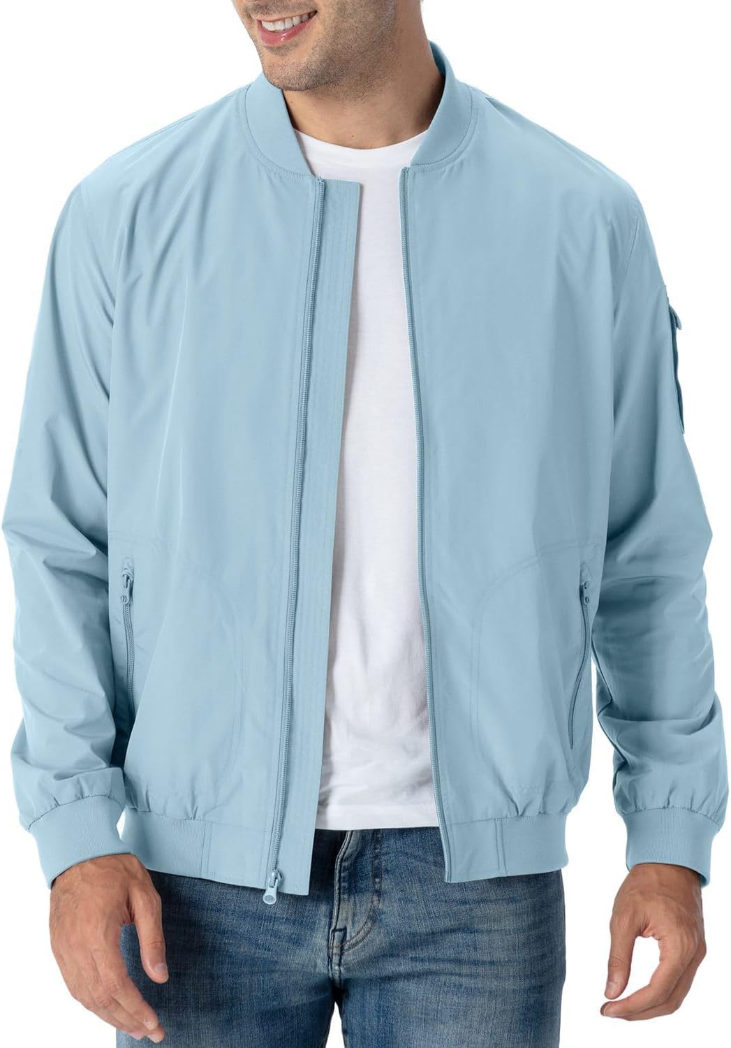 Rdruko Men's Lightweight Bomber Jacket for Stylish Comfort