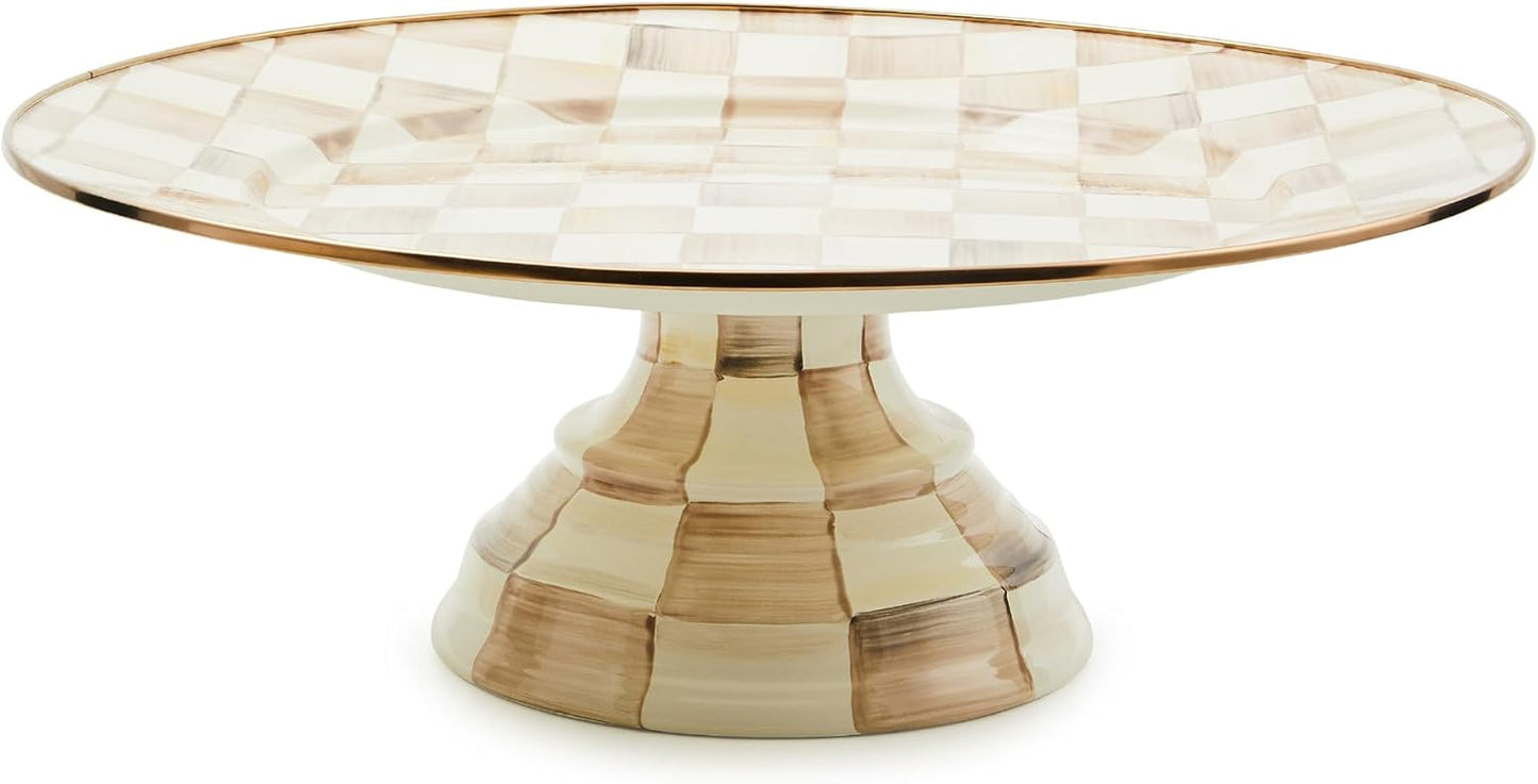 MACKENZIE-CHILDS Enamel Pedestal Platter for Elegant Serving