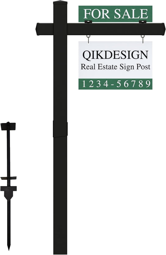 Durable 6ft Tall Vinyl PVC Real Estate Sign Post for Realtors