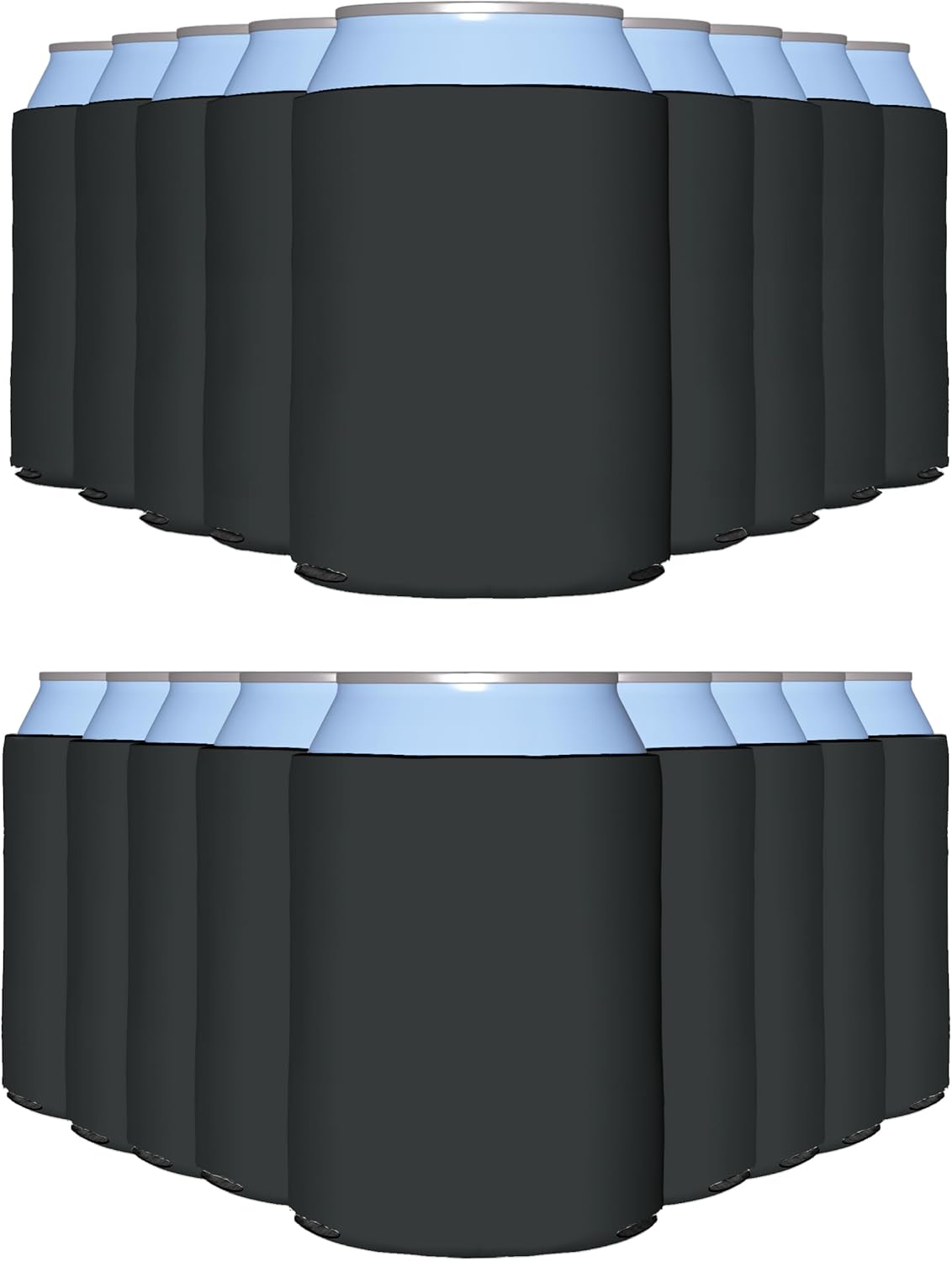 Customizable Charcoal Blank Can Cooler Sleeves for Parties