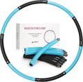 FEECCO Weighted Fitness Hoop, 8-Section Adjustable Hula Hoop
