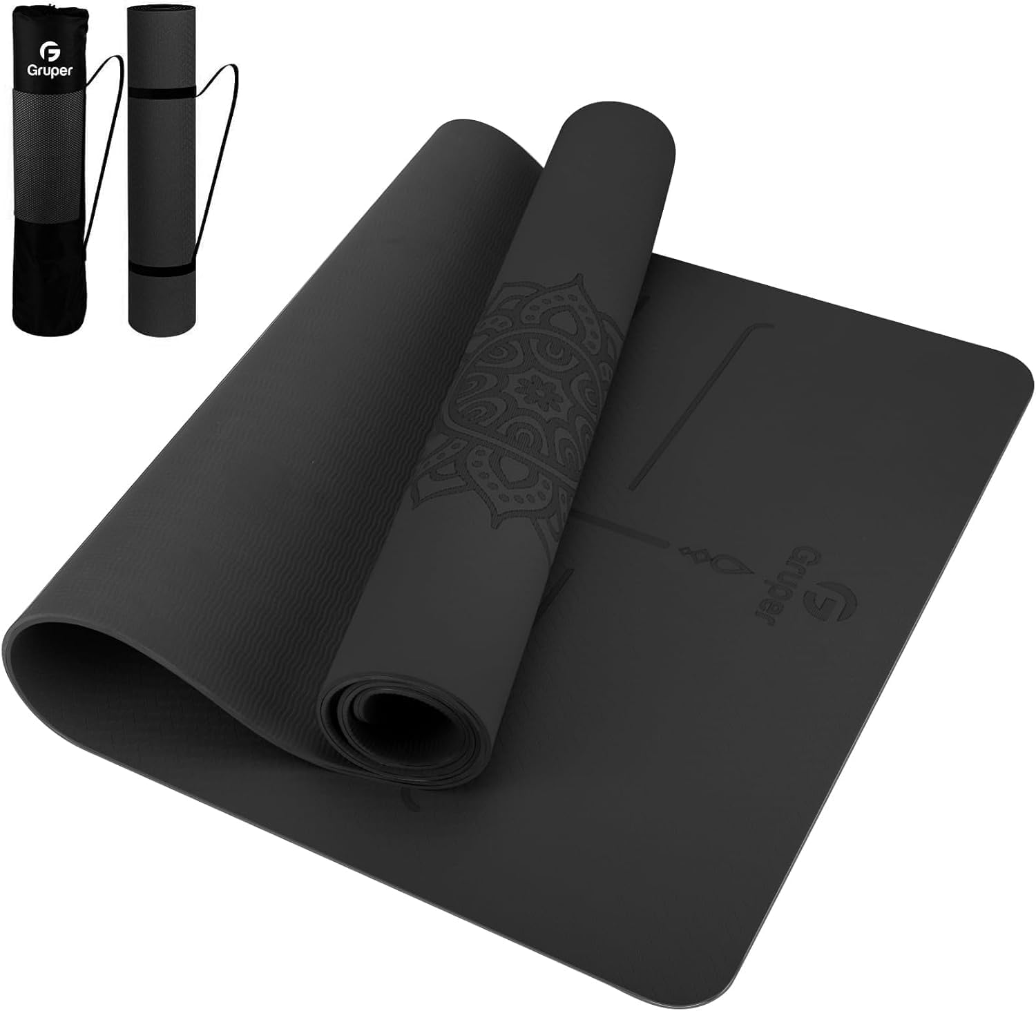 Extra Wide Non Slip Yoga Mat with Alignment Mark for Comfort