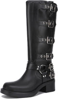 Athlefit Women's Knee High Riding Boots - Versatile Chunky Heel