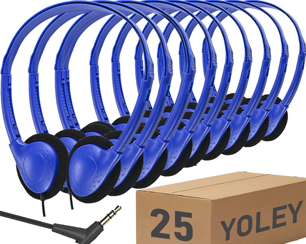 Classroom Headphones Bulk 25 Pack for School Students and Kids
